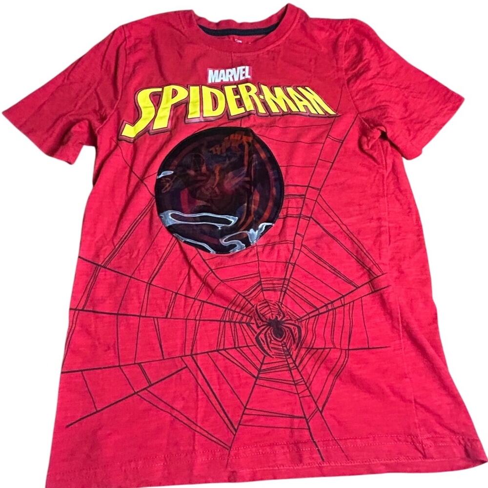 Spiderman bold graphic logo tshirt boys size 7/8